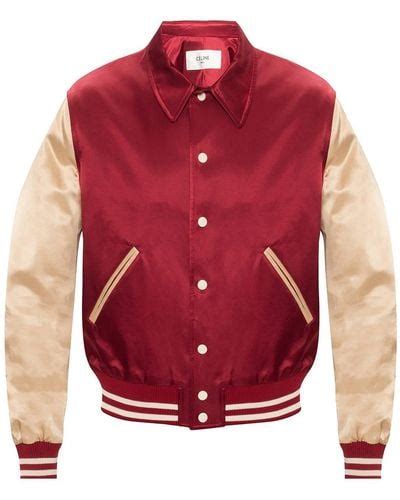 celine cardigan red|celine brown leather jacket.